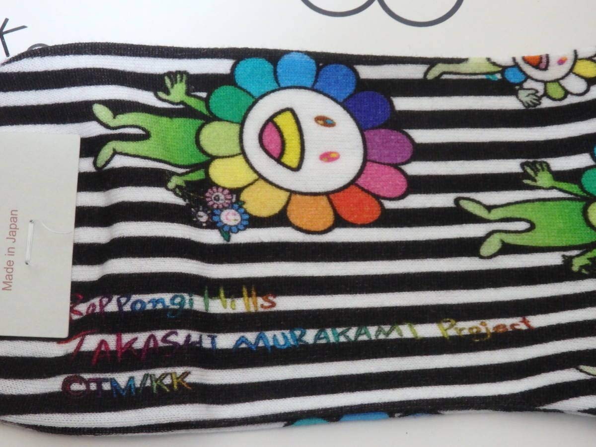 Amazon | 村上隆 フラワー カイカイキキ お花の親子 ソックス 25